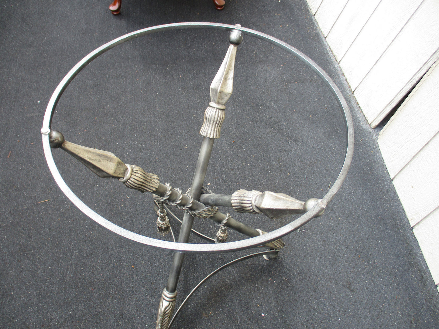 64245 Glass Top Decorator Foyer Console Dining Table  46" W glass top