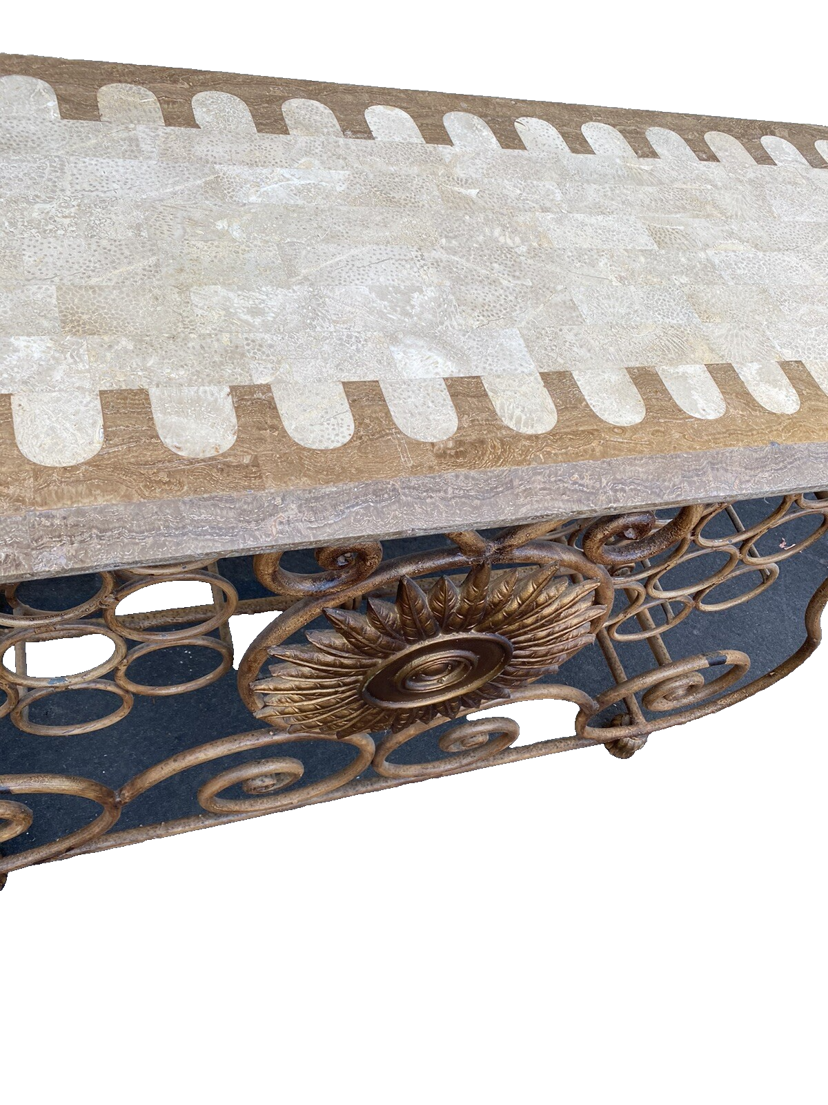 65973 Quality Wrought Iron Wine Rack Sideboard Server