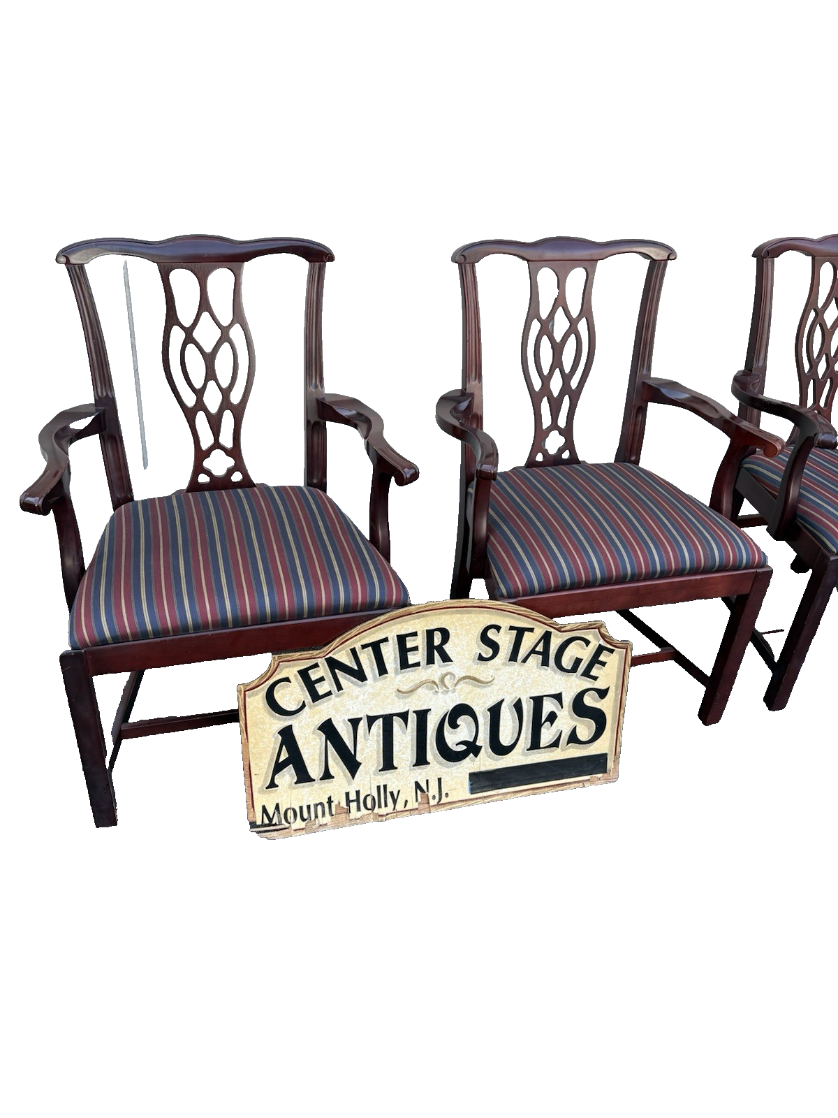 62870 Set of 4 STEELCASE Mahogany Armchair Chair s