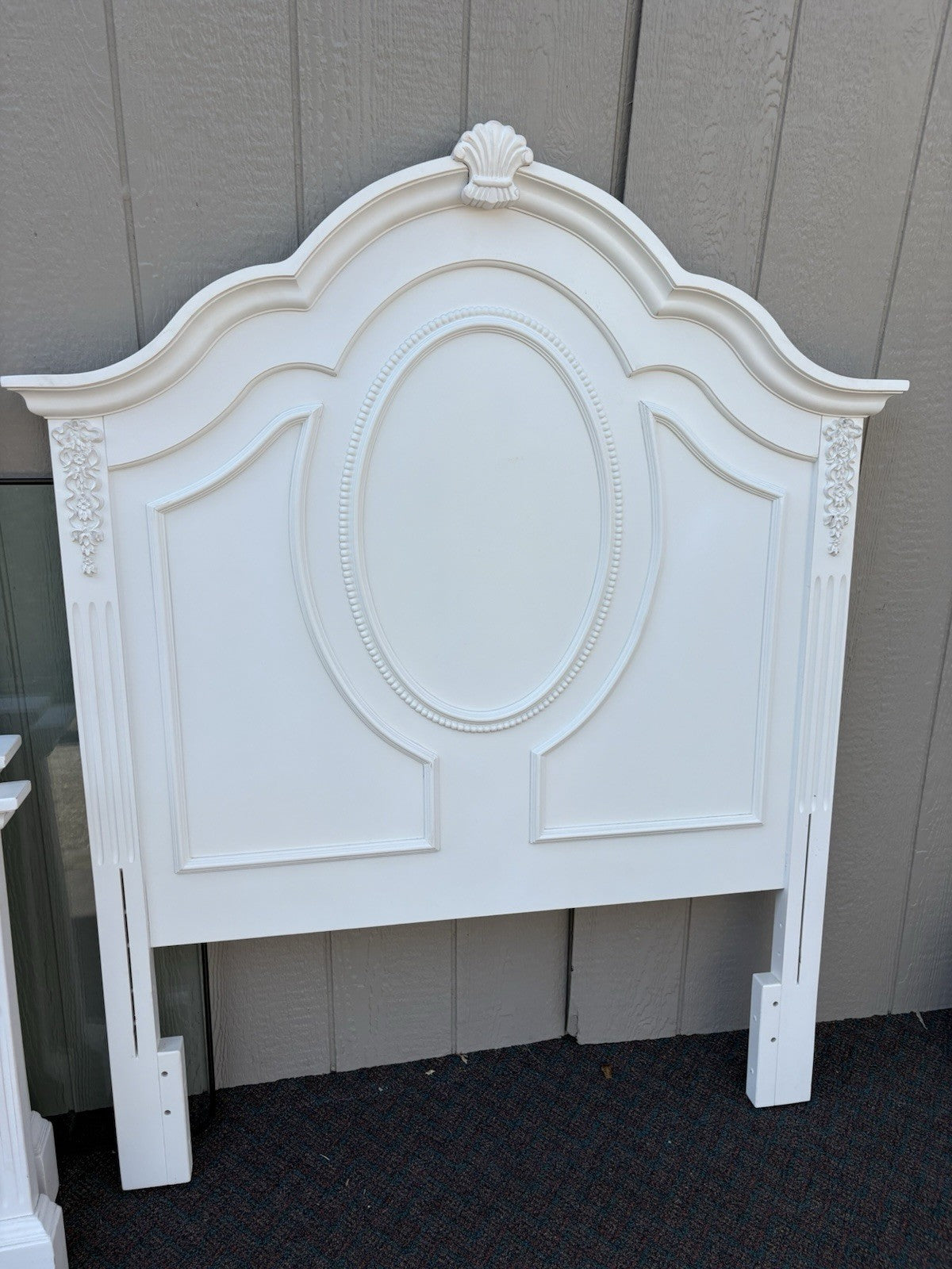 66151 Pair Fancy Twin Size Beds with Factory Finish