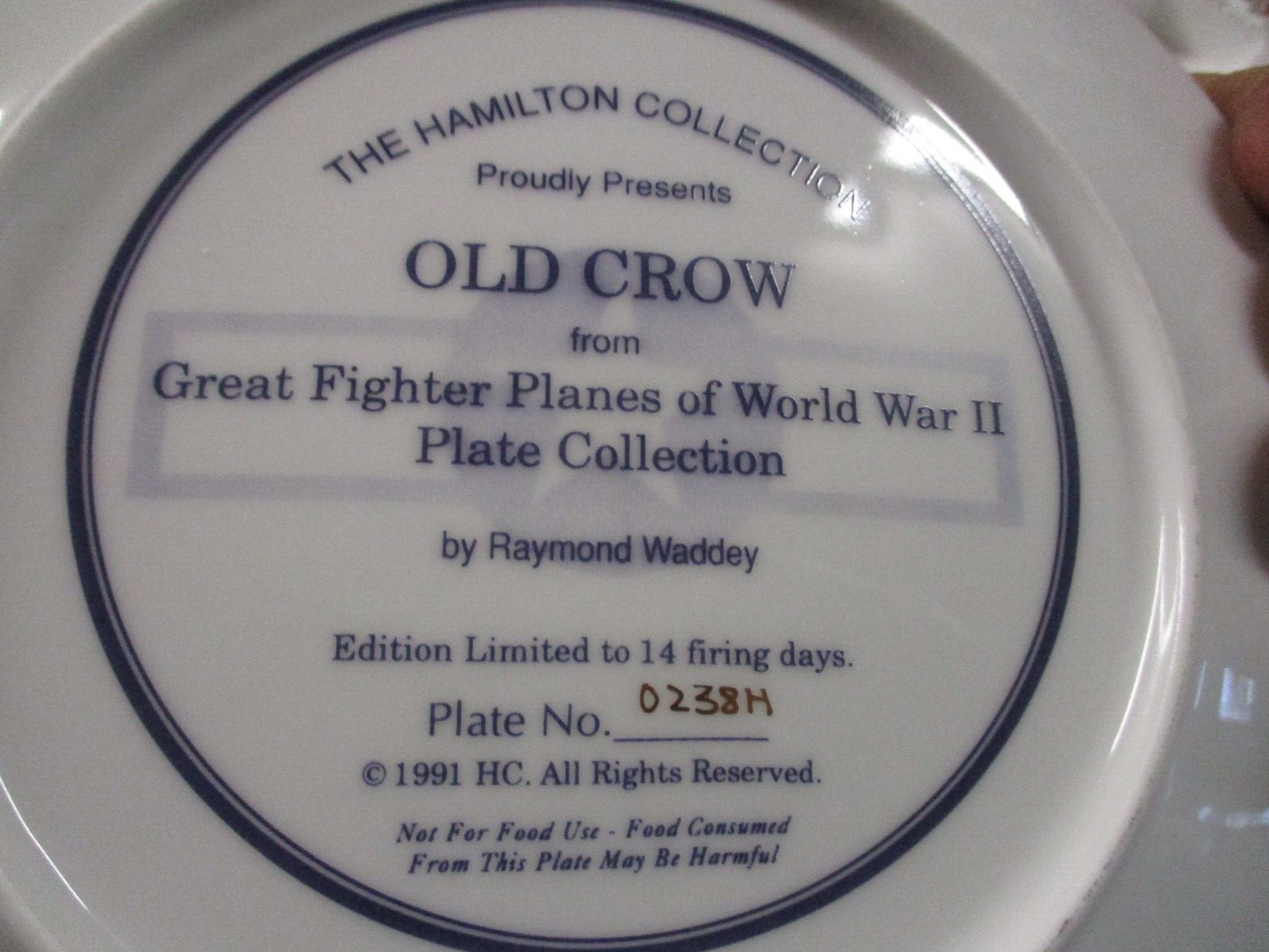 ES 03:      8 1/4"   3  Porcelaine Plates  Hamilton Collection Raymond Waddey