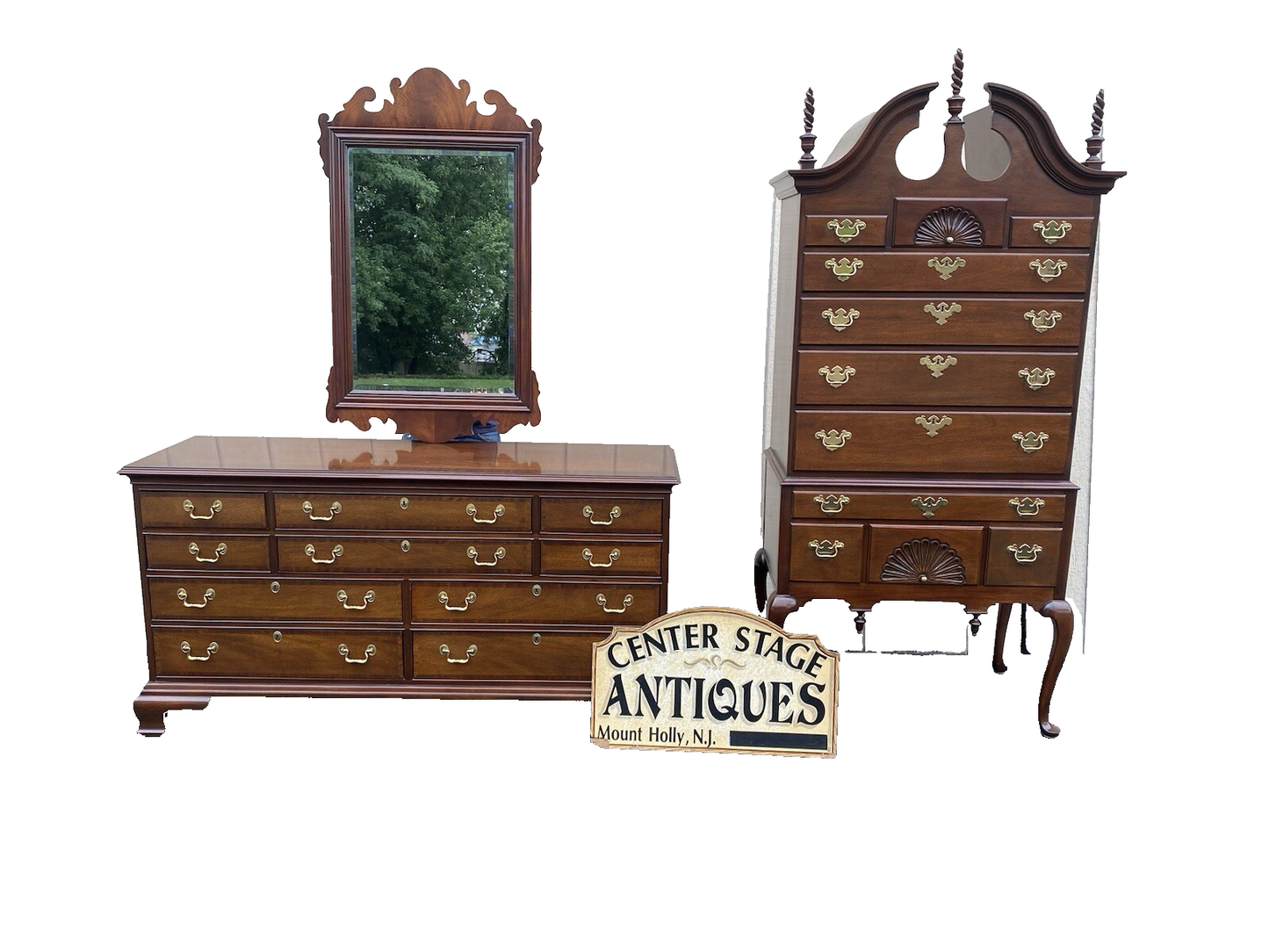 65840  COUNCILL Furniture Mahogany  High Boy Dresser Chest