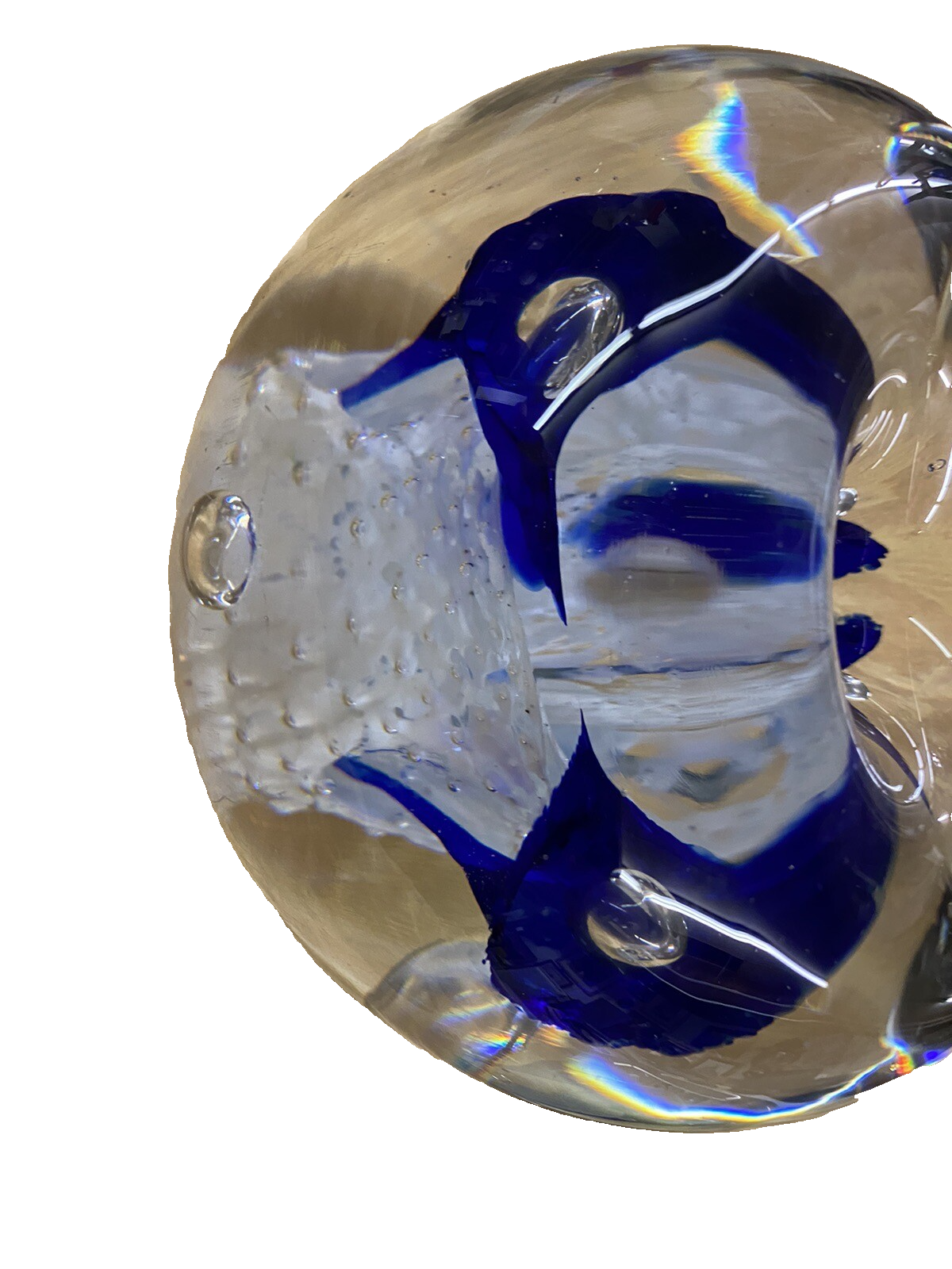 COL 09  WW:      PAIR of  Hand Blown Paperweight  s or Candle Stick Holder s