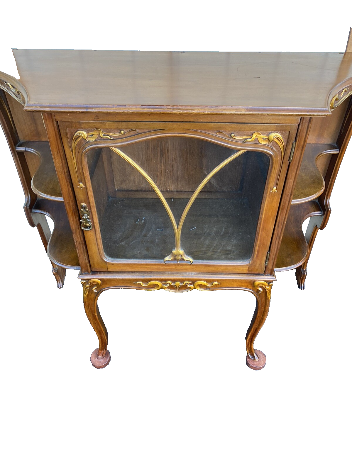 64662  Victorian Fabulous Art Nouveau Etergie Curio Cabinet Display Cabinet