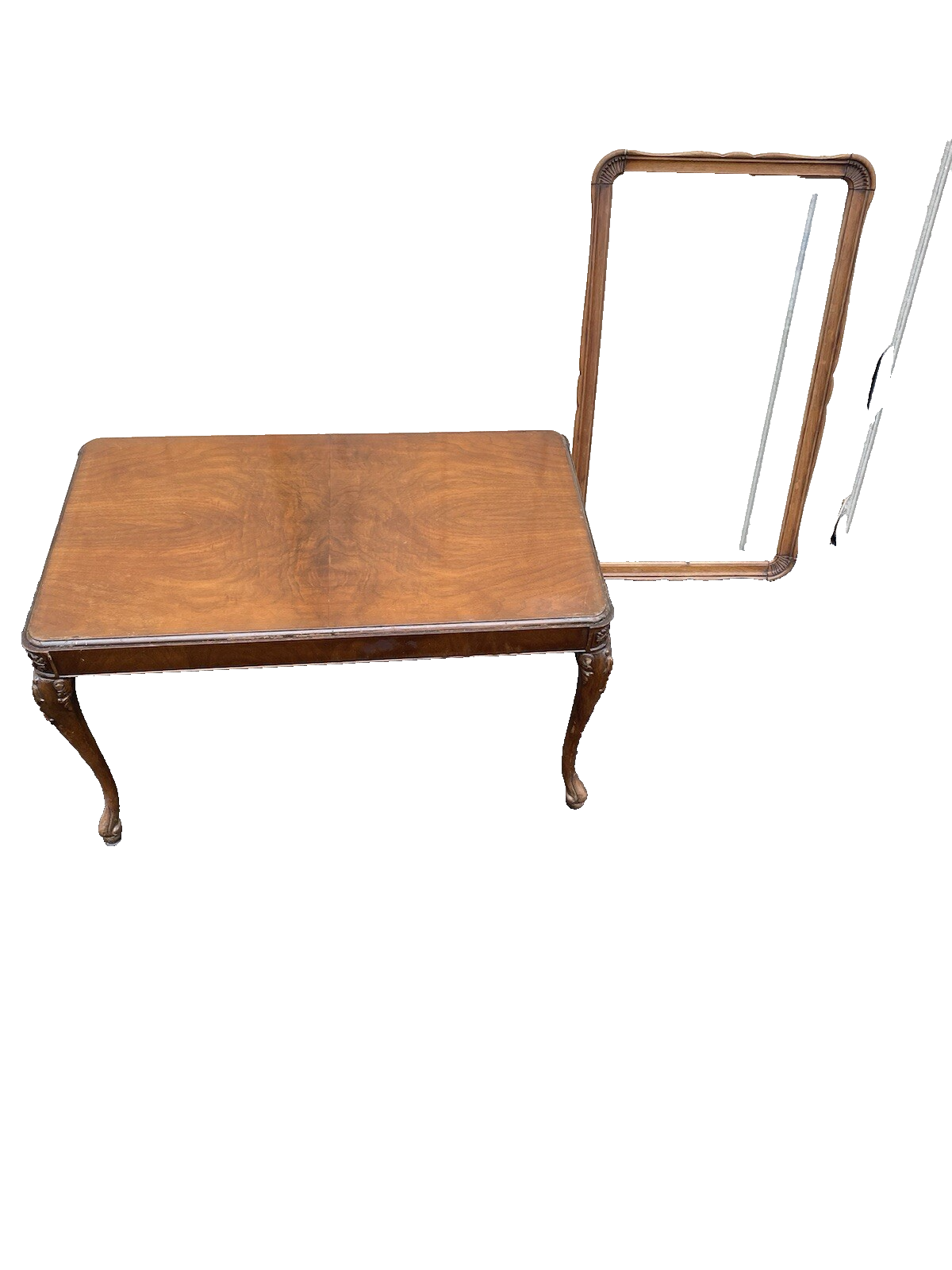 58796 Walnut Tray Top Coffee Table Stand