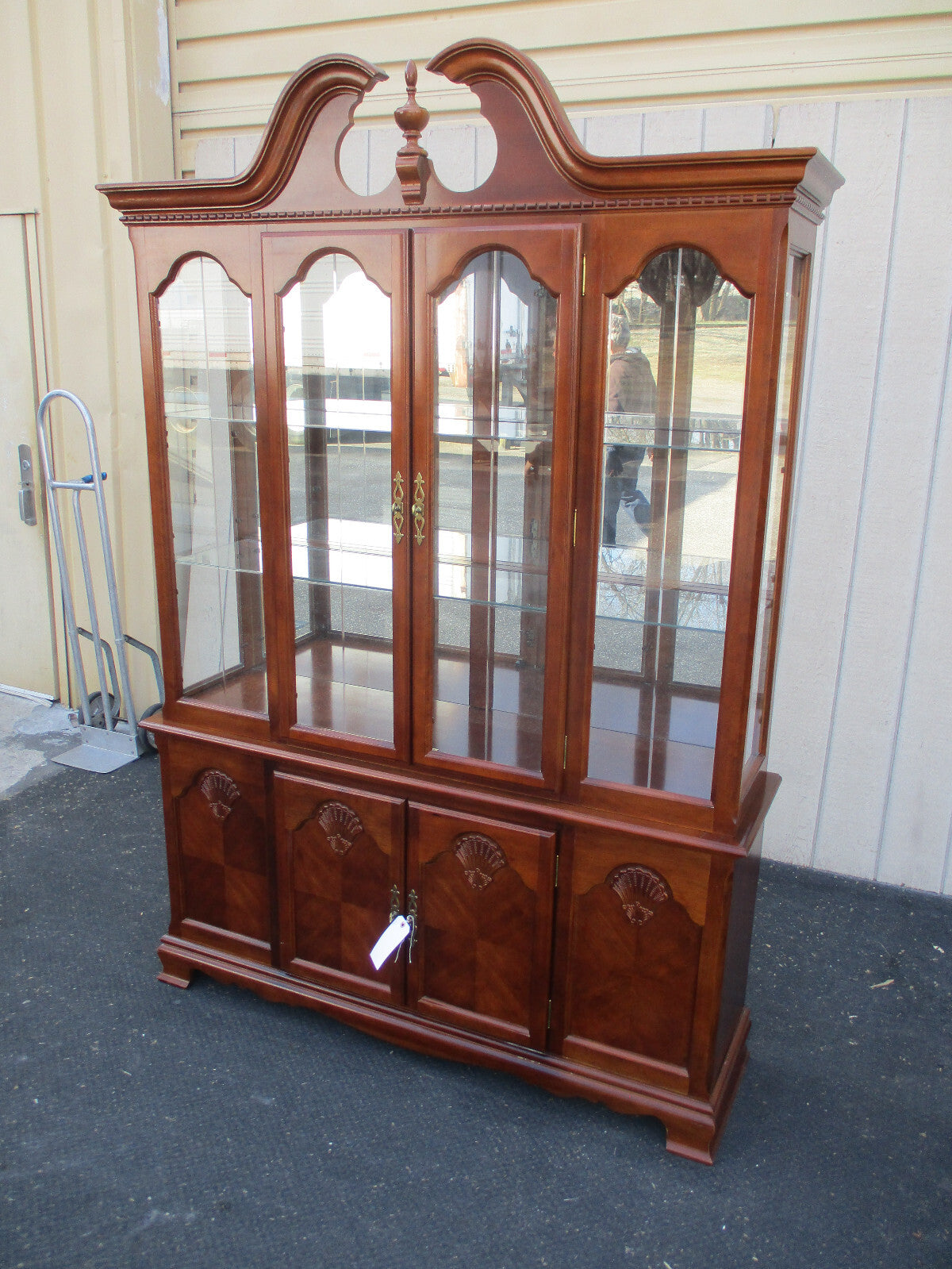 62968  Mahogany 2 pc. Curio China Cabinet