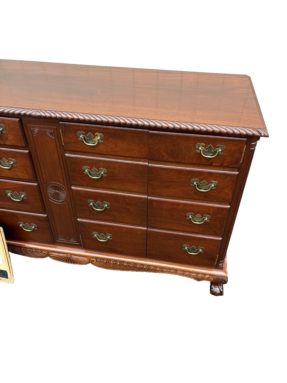 00001 Antique Mahogany Dresser Cabinet Chest