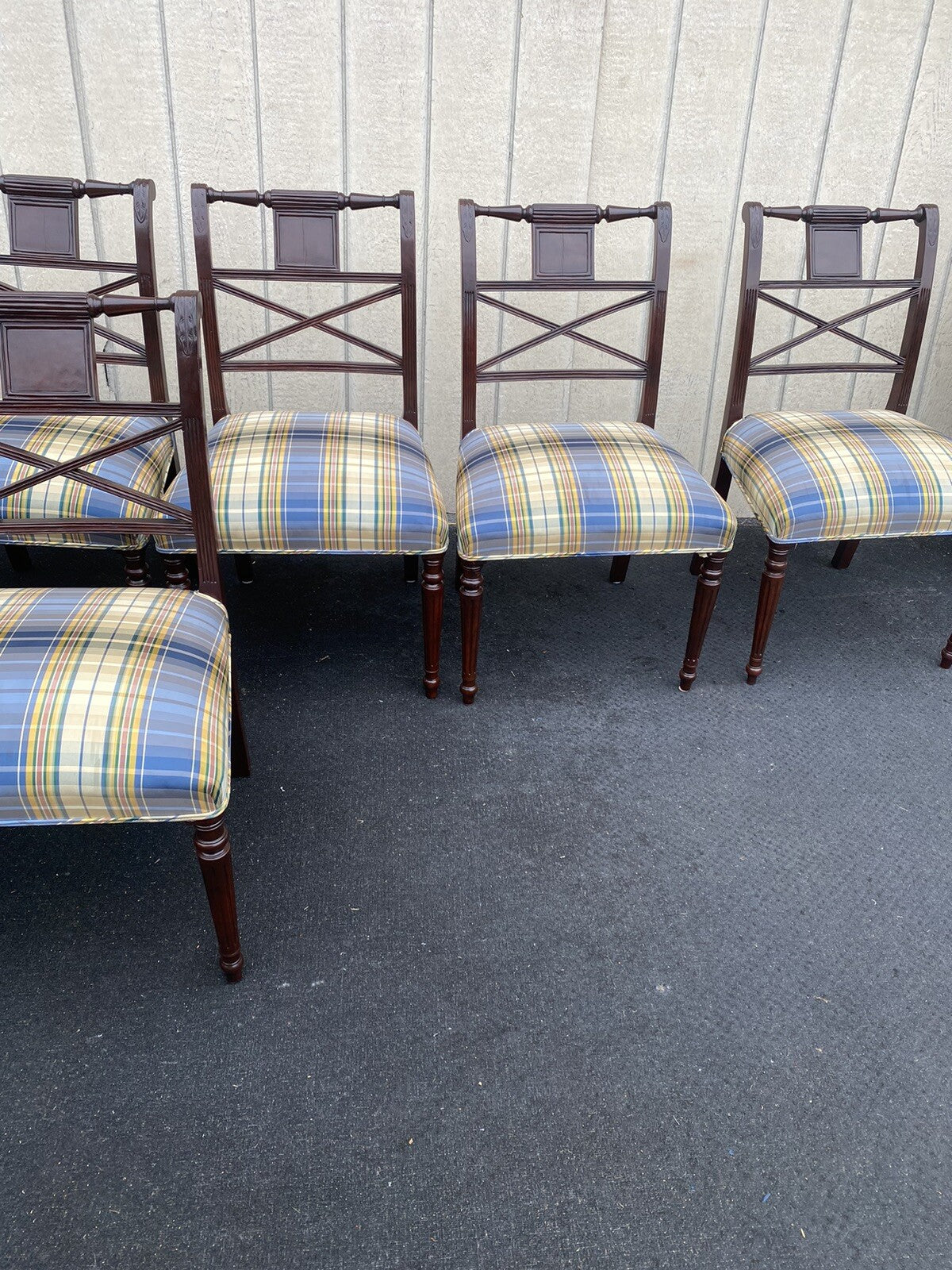 65980   Set of 10 Mahogany Dining Chair s