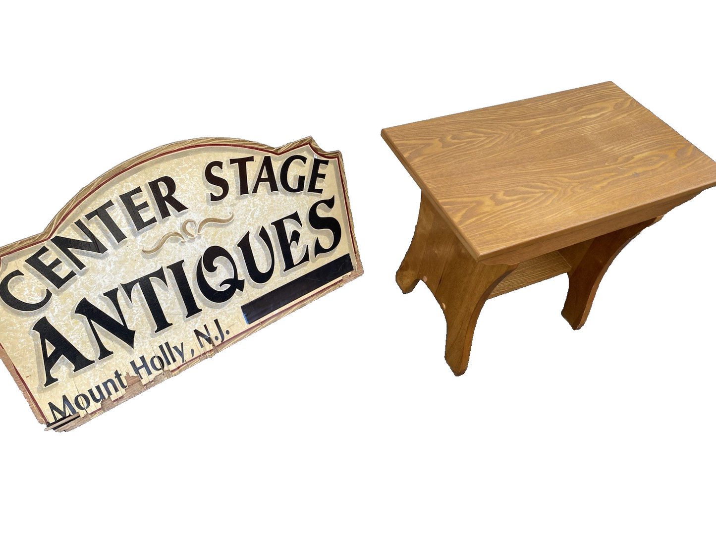 66601   Solid Oak  Footstool Bench Stool