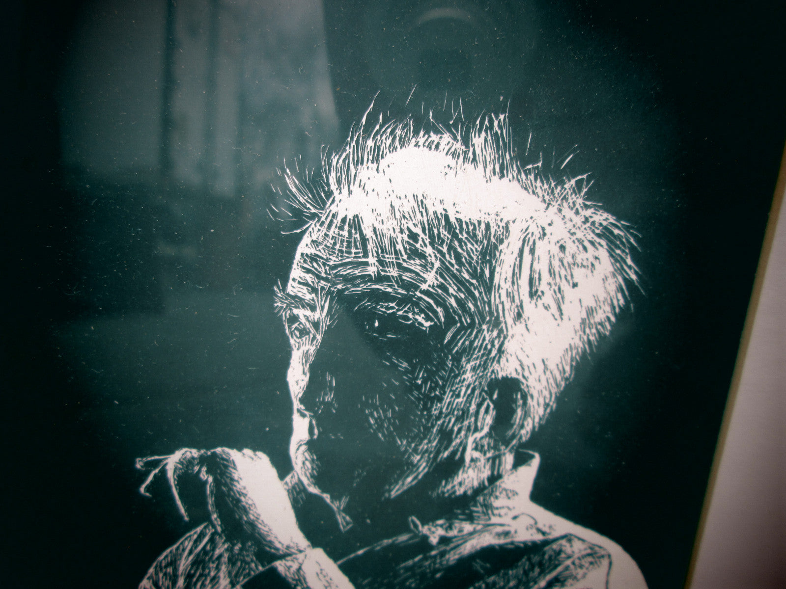 54296  Old Man Modern  Print Picture in Ebony Picture Frame