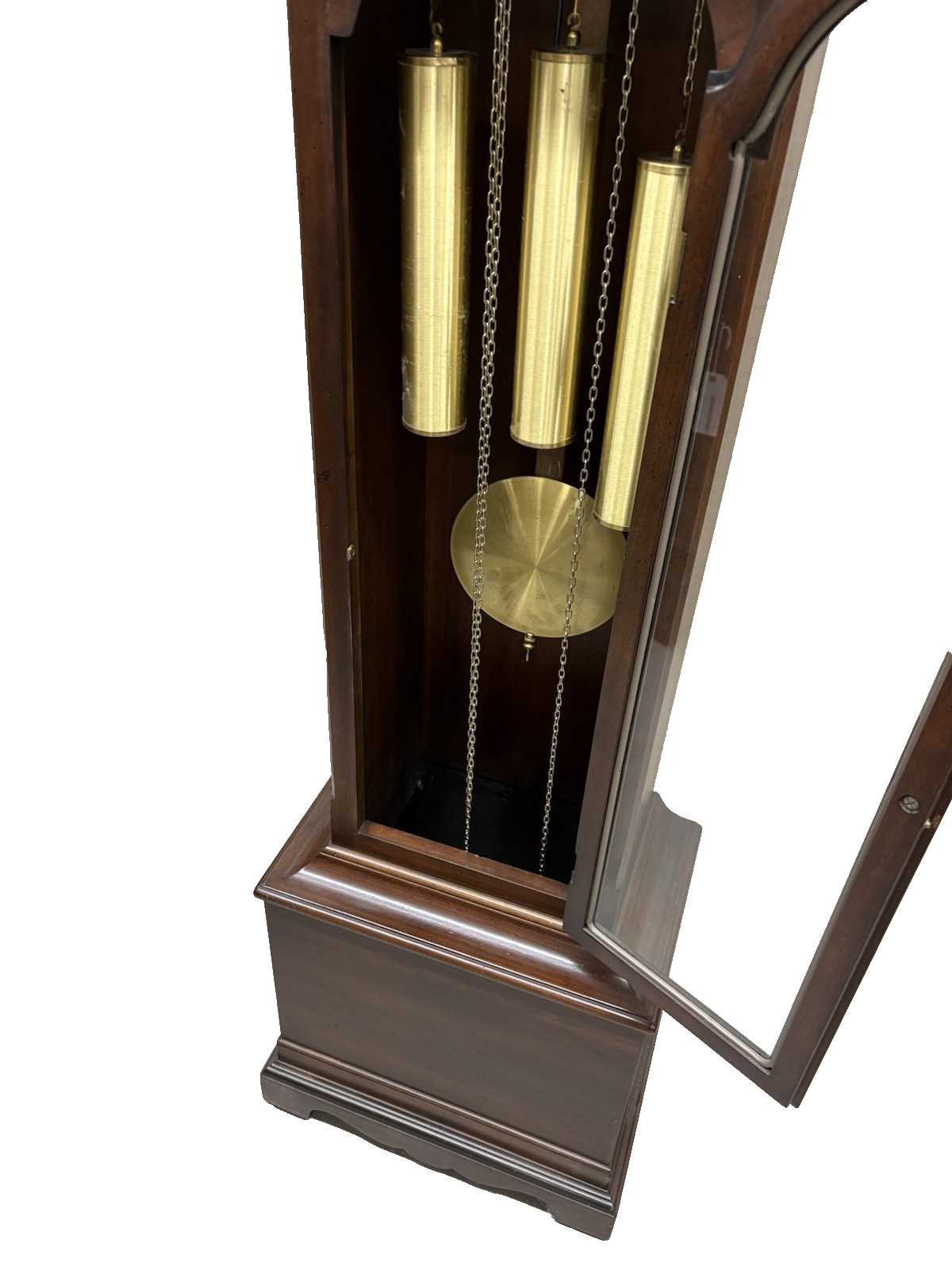 57046 TREND Mahogany Grandfather Clock Good Working Condition.