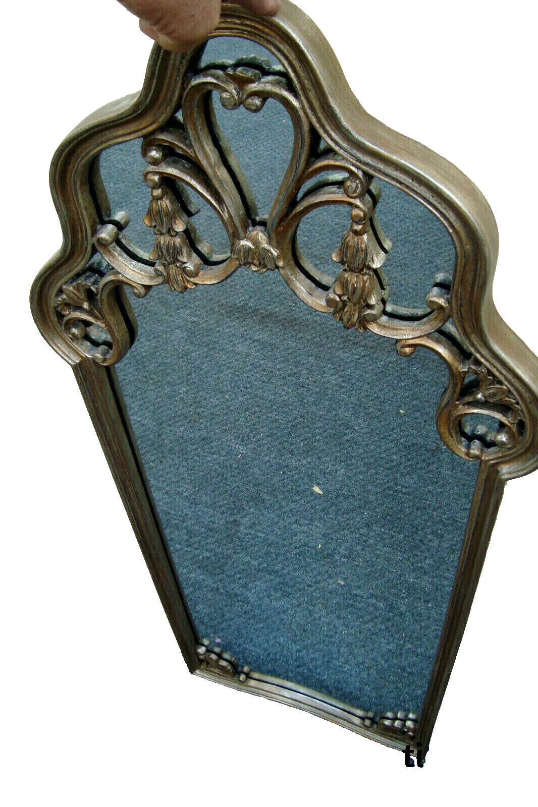 62004  Silver Decorator Mirror in Fancy Picture Frame