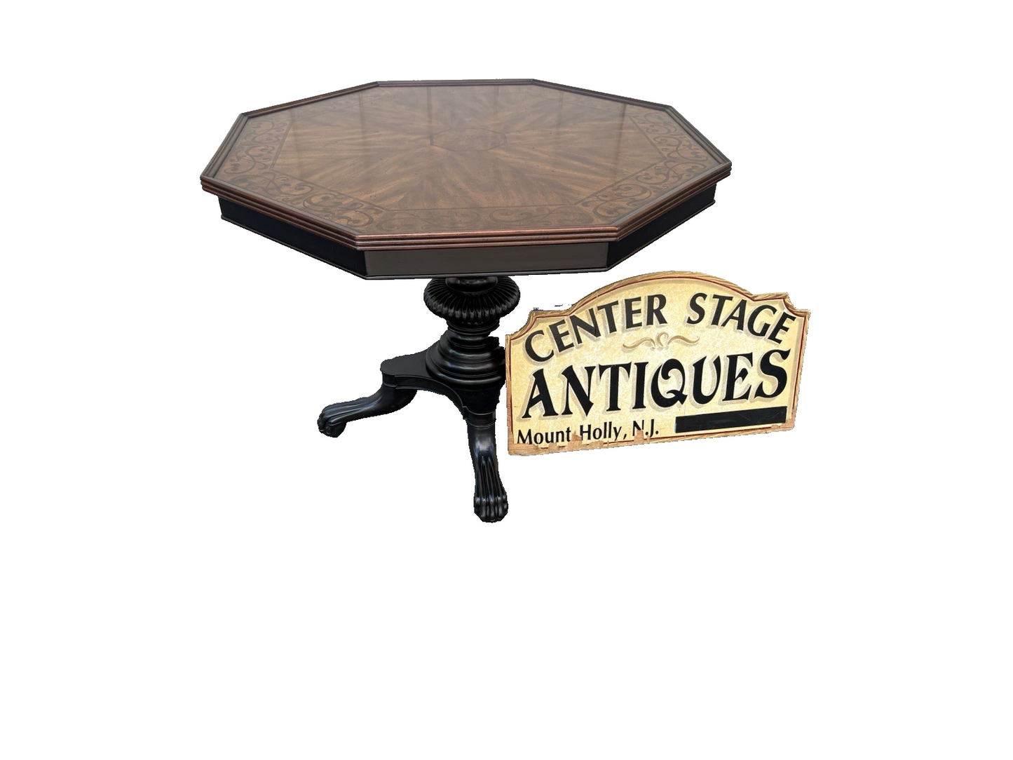 66974  Decorator Inlaid Console Foyer Table Stand