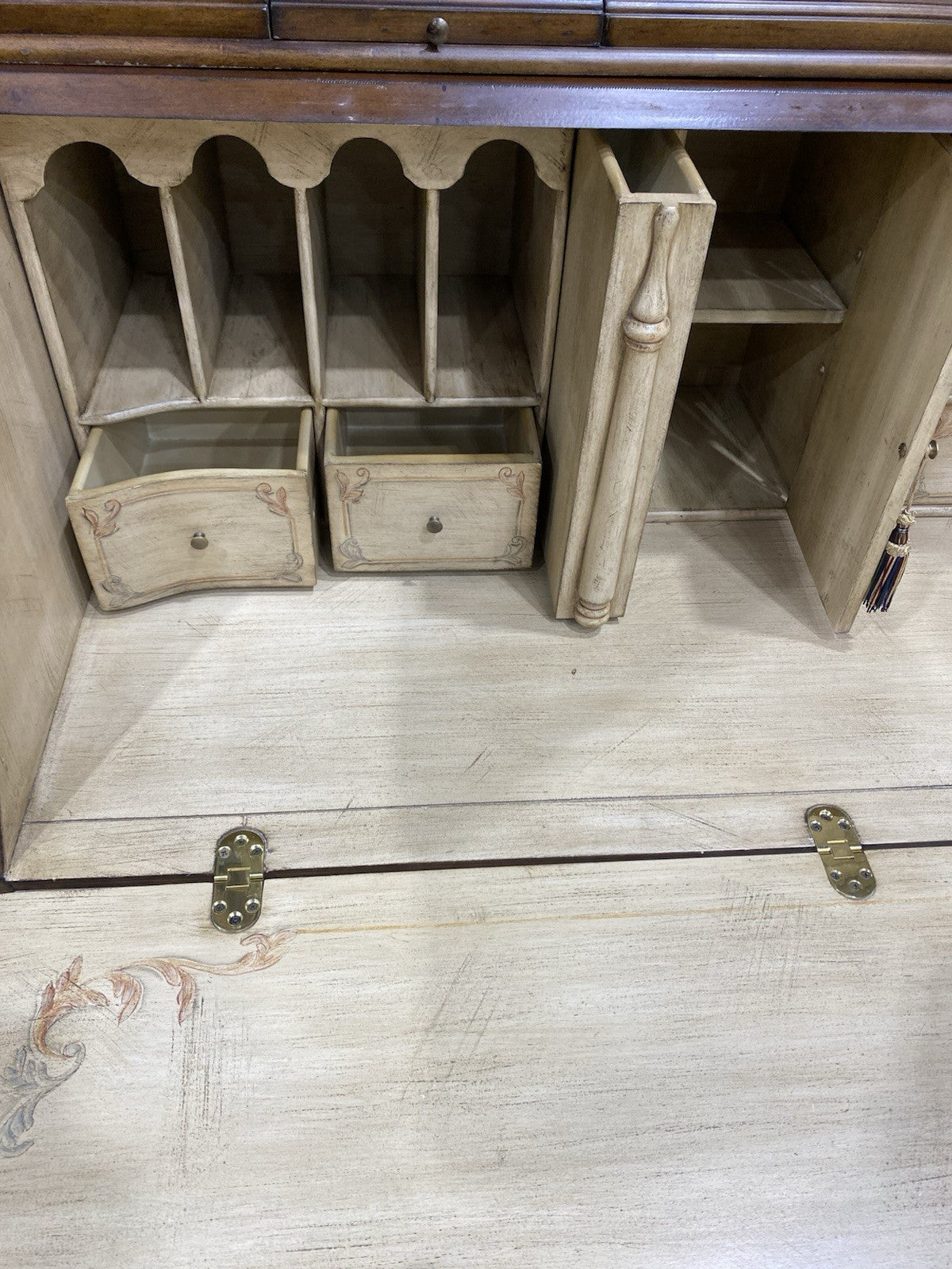 61715 Custom Made Secretary Desk with Super Interior