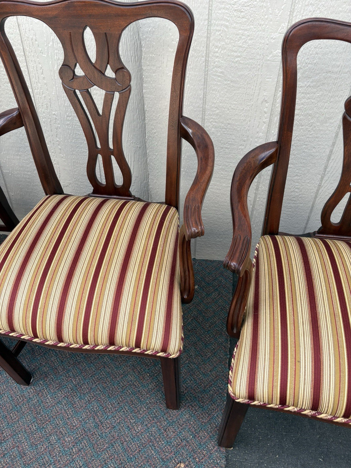 66986 Set of 10 DAVIS Furniture Mahogany Dining Chairs Chair s