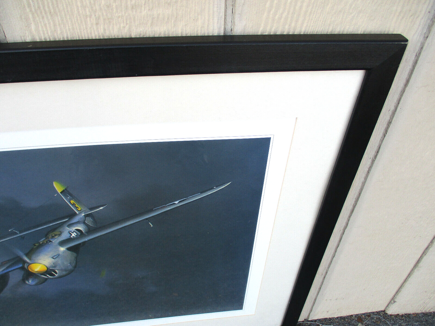 ES 6: Aviation Art Plane Junkie Lightning! Artist Jack Fellows P-38 Print wFrame