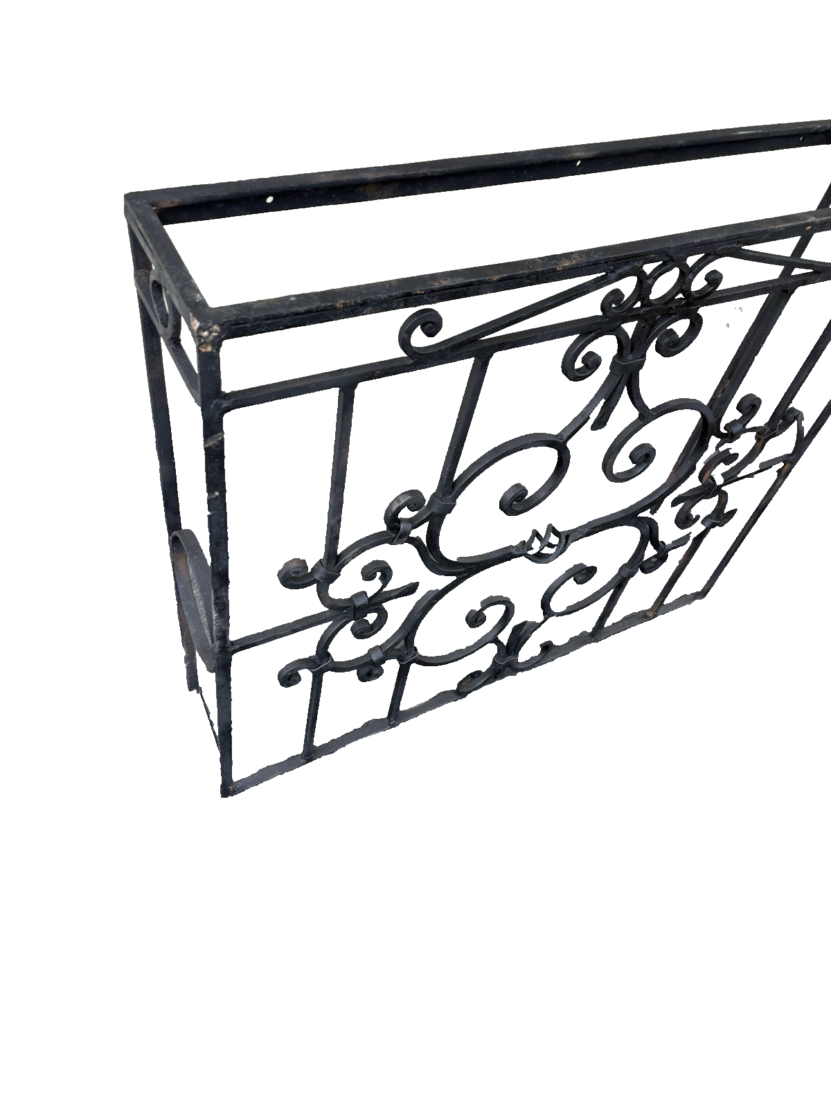66802   Wrought Iron marble Top Console Table Stand