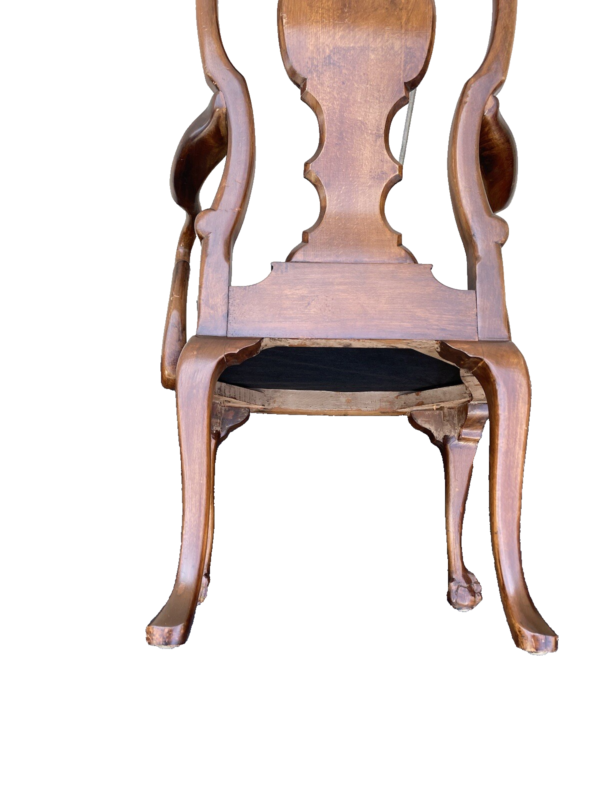 64506   Pair Burled  Mahogany Armchairs  Chair s