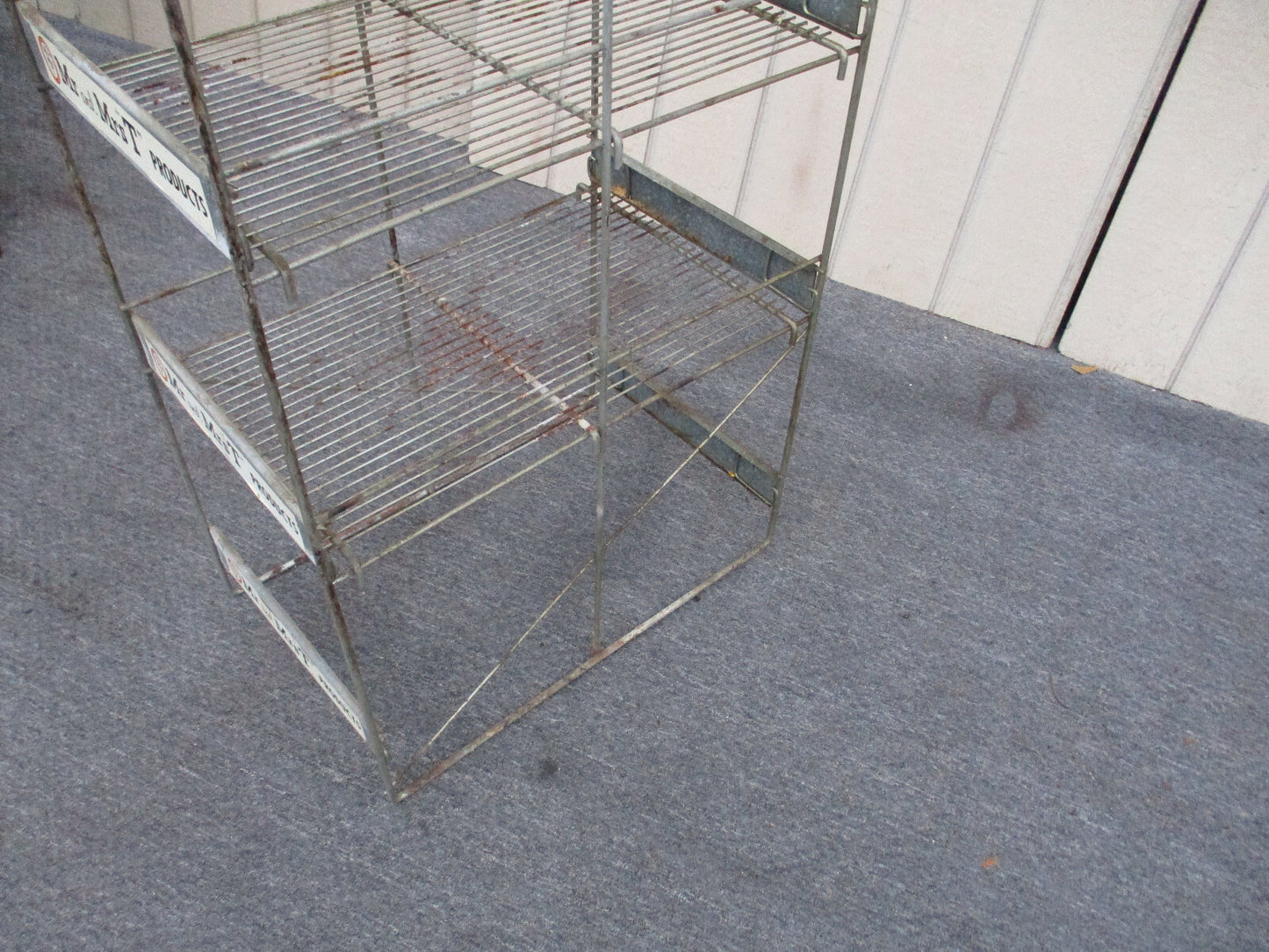 62841- PL:    Industrial Metal Stand Display Cabinet with Advertising MR  MRS T