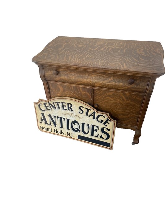 65752 Antique Victorian Oak Washstand Dresser