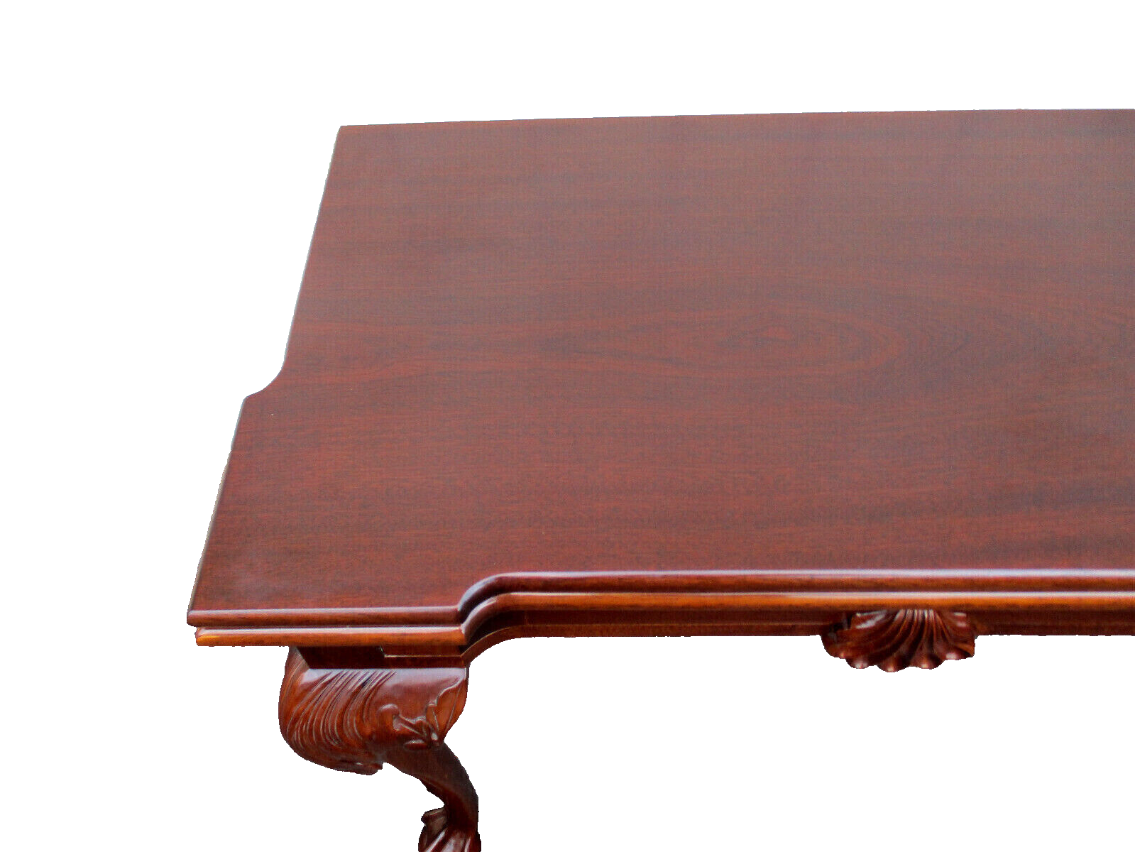 63334 GEORGIAN FURNISHINGS Solid Mahogany Flip Top Game Table w/ Drawer