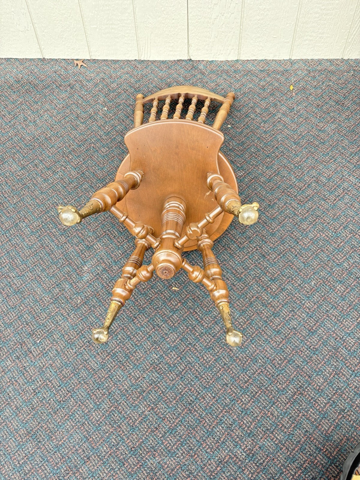 67107 Antique Mahogany Piano Stool Chair Adjustable Seat