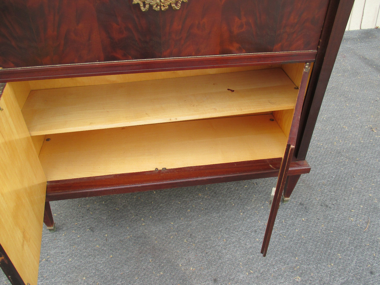 61211 Neo Classical Slant Front Desk Liquor Cabinet Bar