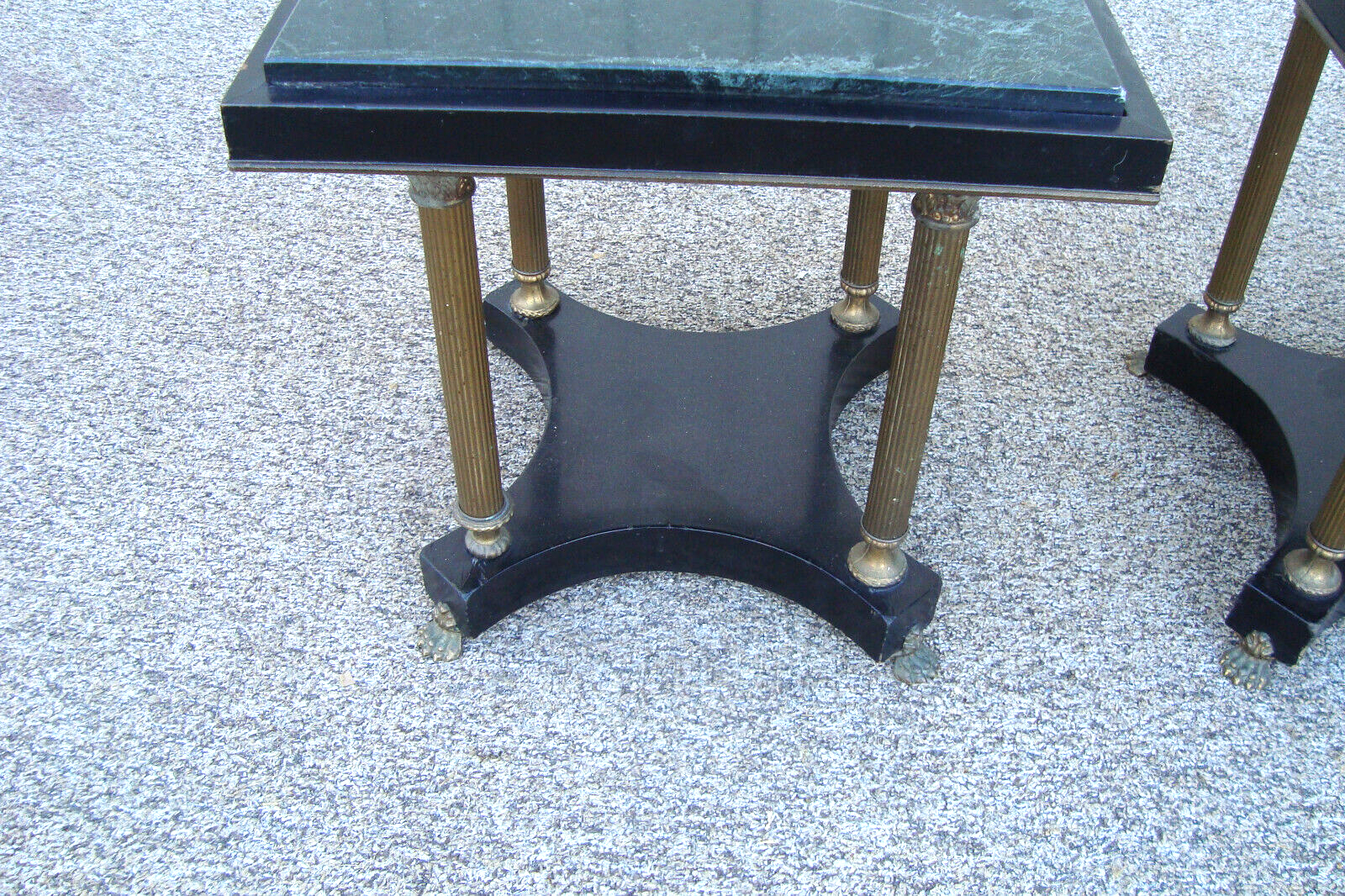 60919 Pair Quality Modern  Metal and Marble Lamp Table  Coffee Table Stand s