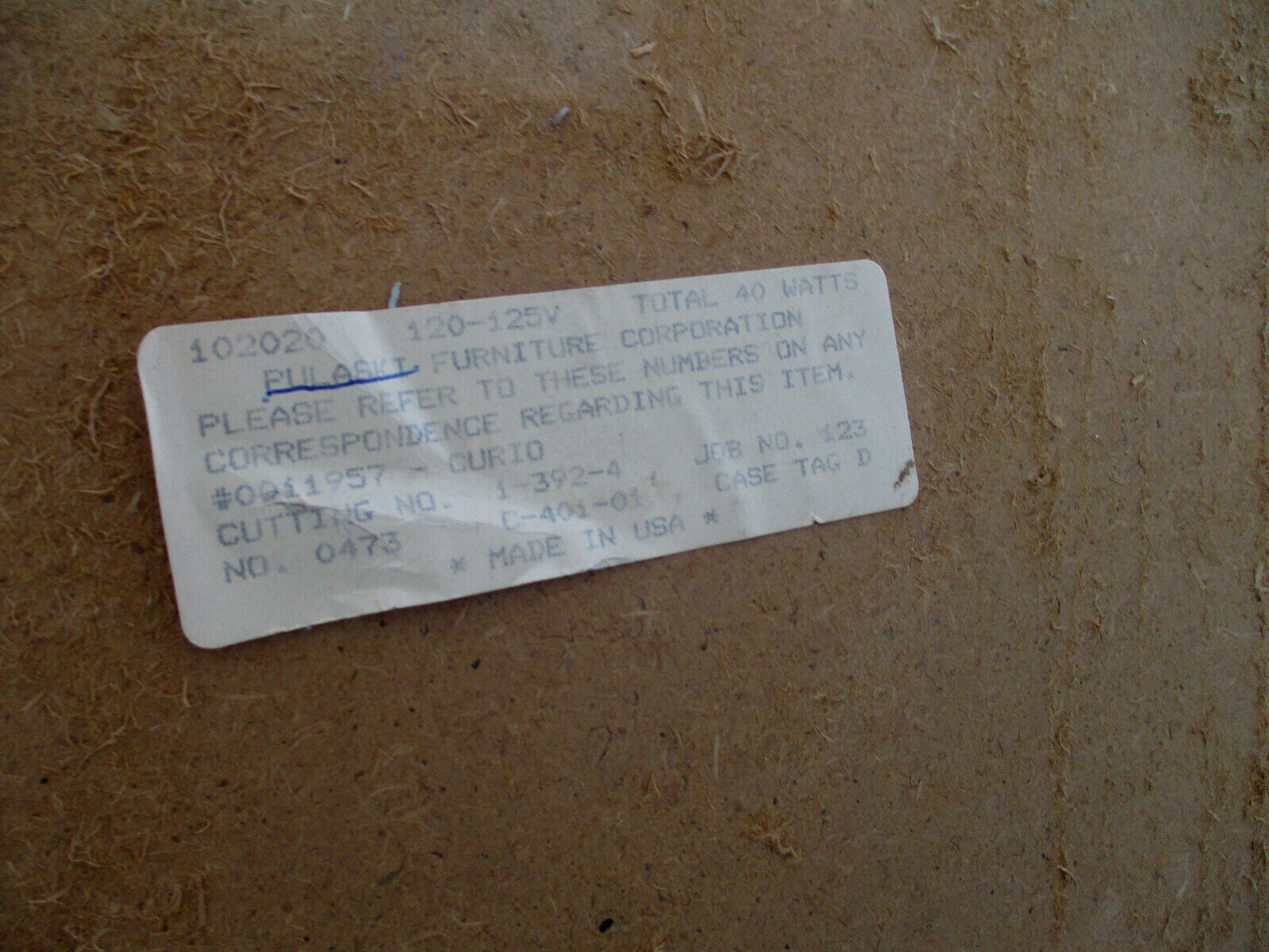 62955   Pulaski Oak Curio China Display Cabinet Etergie