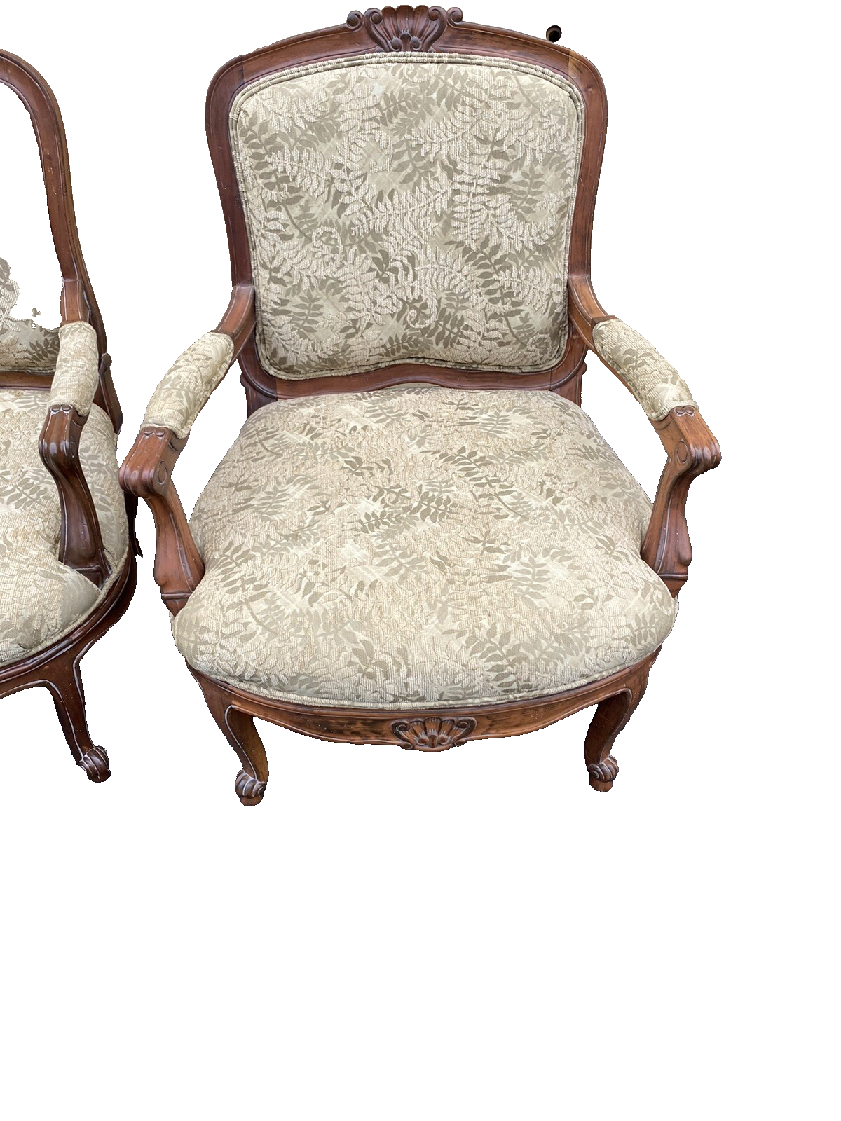 65776  Pair SAM MOORE Bergere Armchair Chair s
