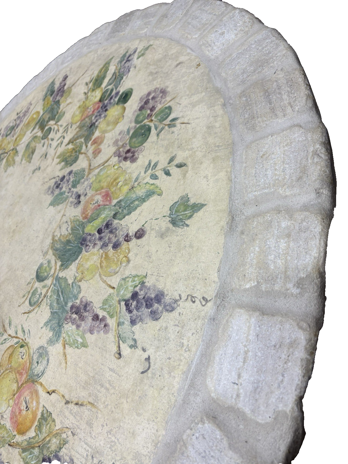 65190   Quality Decorator Cement Top Iron  Table  Dining Kitchen Table