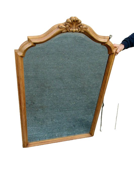 62958 Large Maple Beveled Mirror -32"W x 2"D x 52"H 