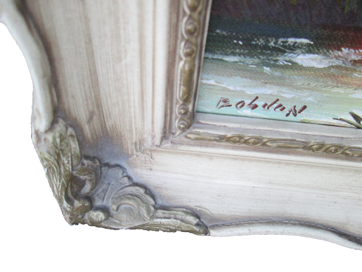 55162  Pair Mid Century French Oil Painting ARTIST  Signed  BOHILUM ??