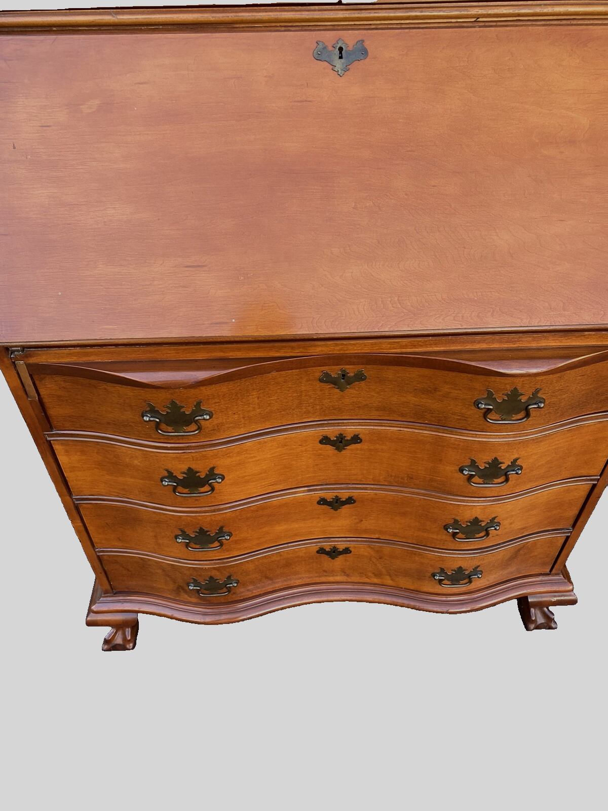 65929 MONITOR Furniture  Maple Secretary Desk w/ Bookcase Top