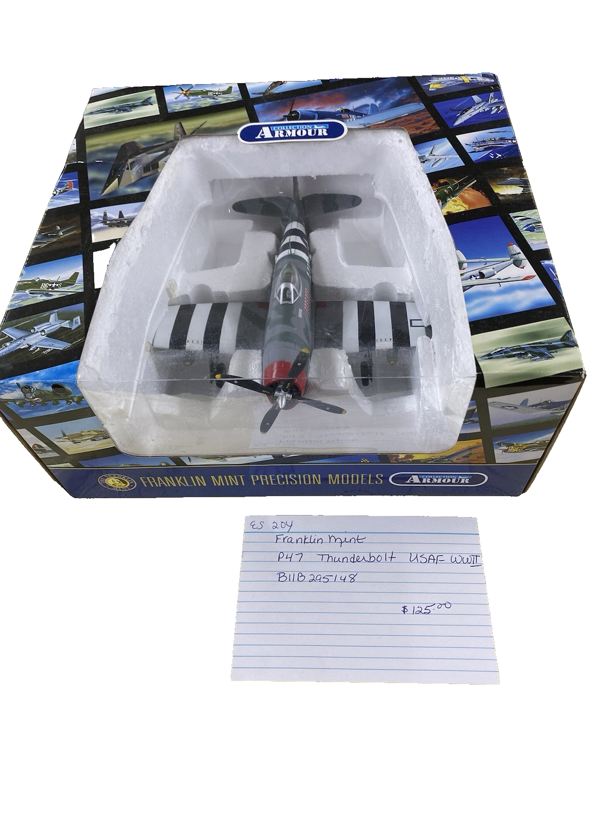 ES 204 P 47 Thunderbolt WW11  Franklin Mint  Airplane Plane B11B295148