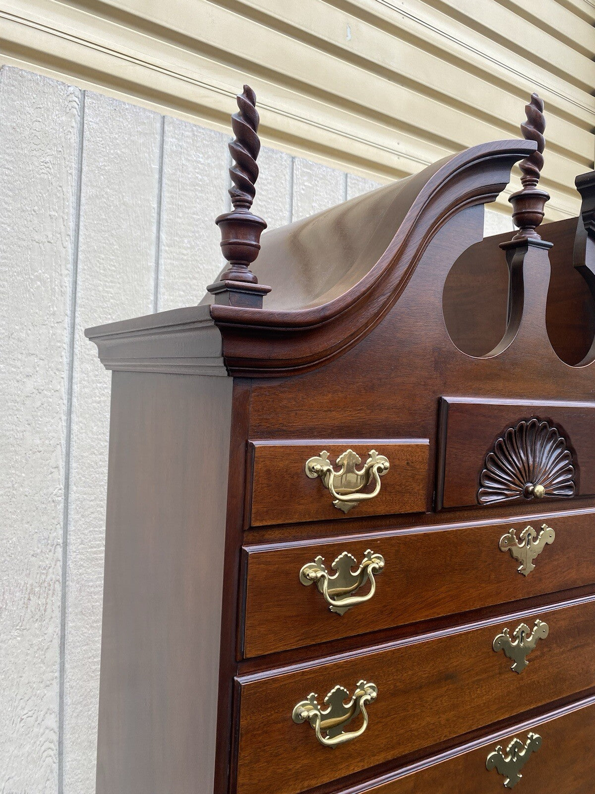 65840  COUNCILL Furniture Mahogany  High Boy Dresser Chest