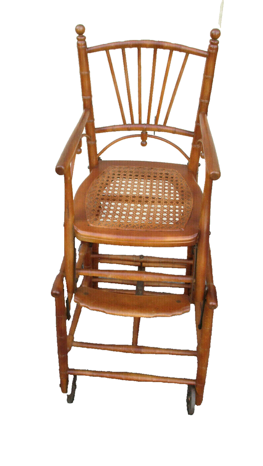 59162 ANTIQUE COLLAPSIBLE Child HIGH CHAIR STROLLER