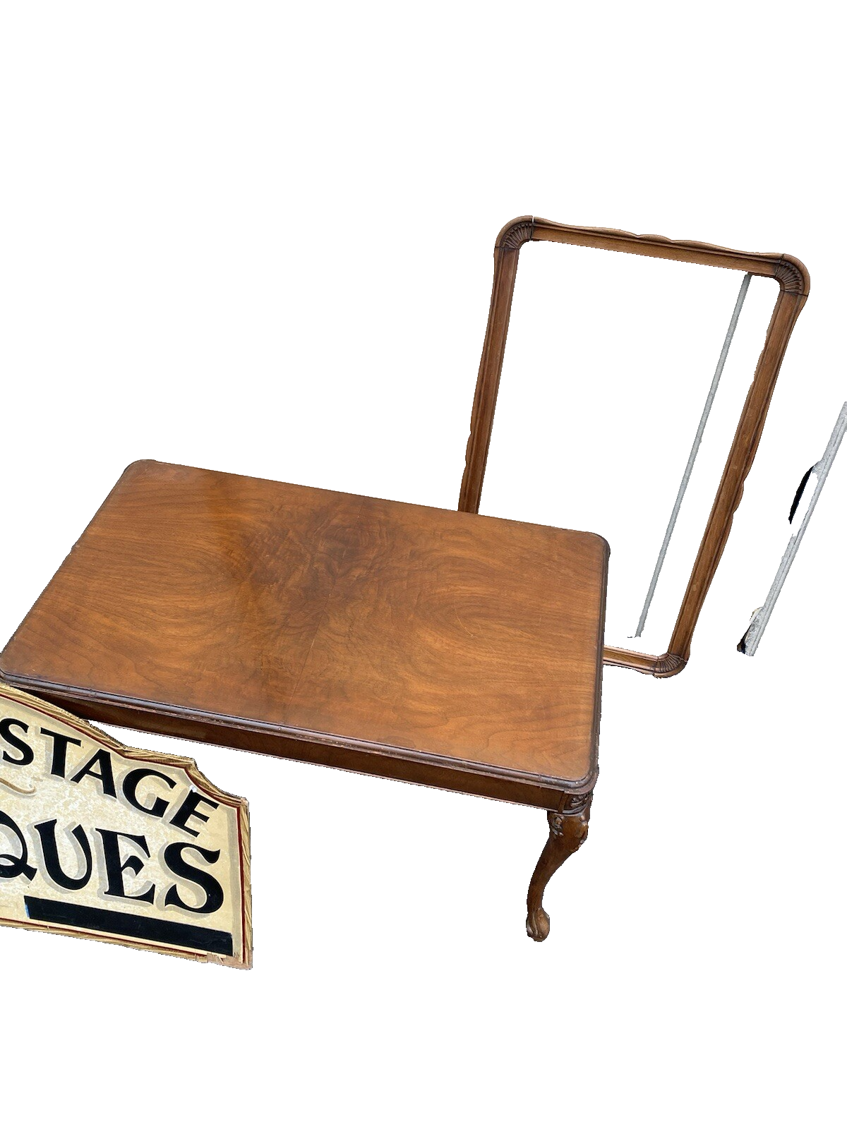 58796 Walnut Tray Top Coffee Table Stand