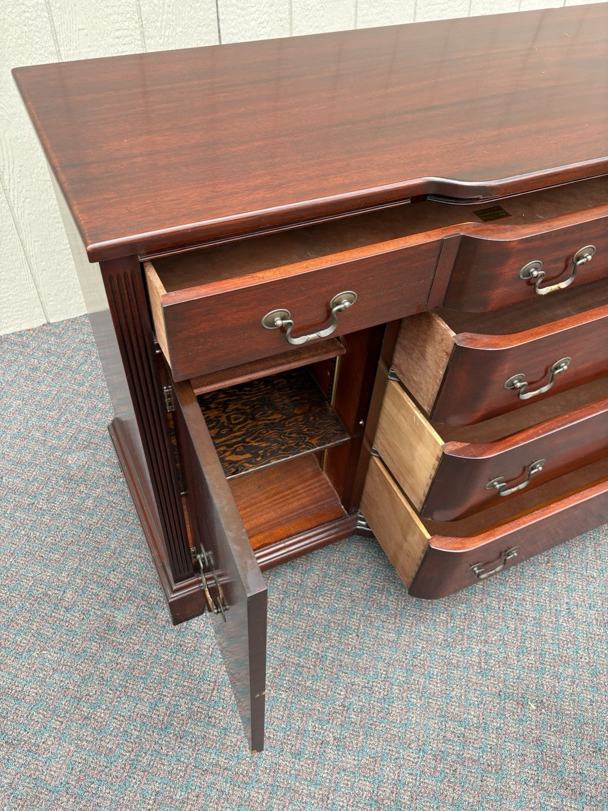 67123 Solid Mahogany Buffet Sideboard Server Cabinet