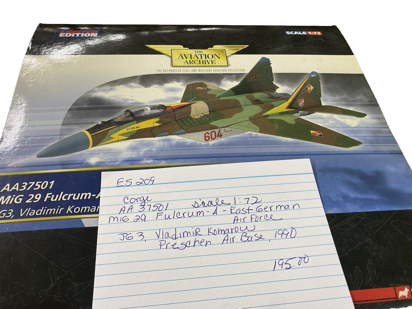 ES 209 Corigi Diecast Limited edition AA37501 Mig 29 Fulcrum  Airplane Plane