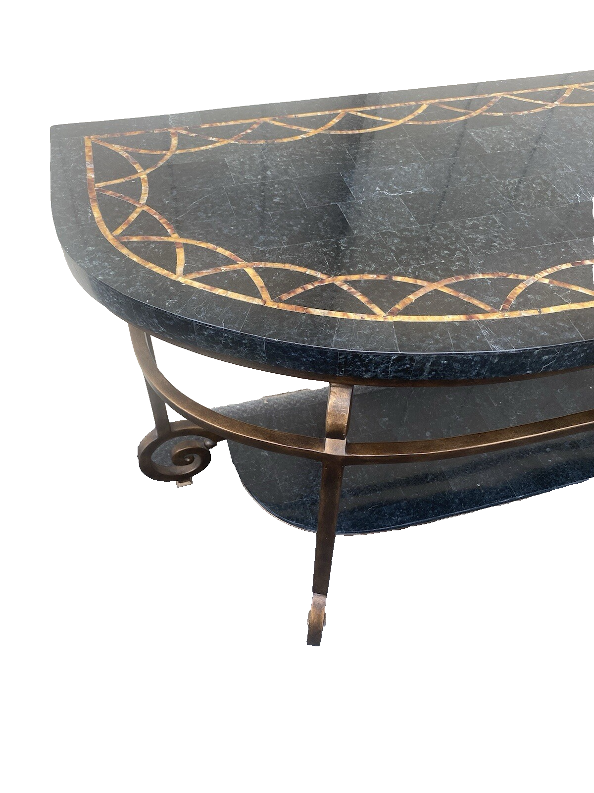 65584 Decorator  Marble Top Console Table Stand Sideboard Server