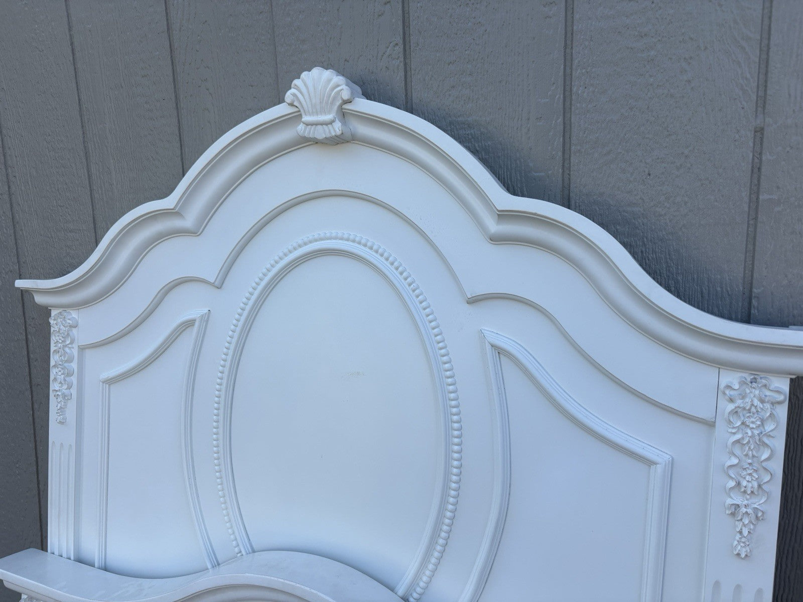 66151 Pair Fancy Twin Size Beds with Factory Finish