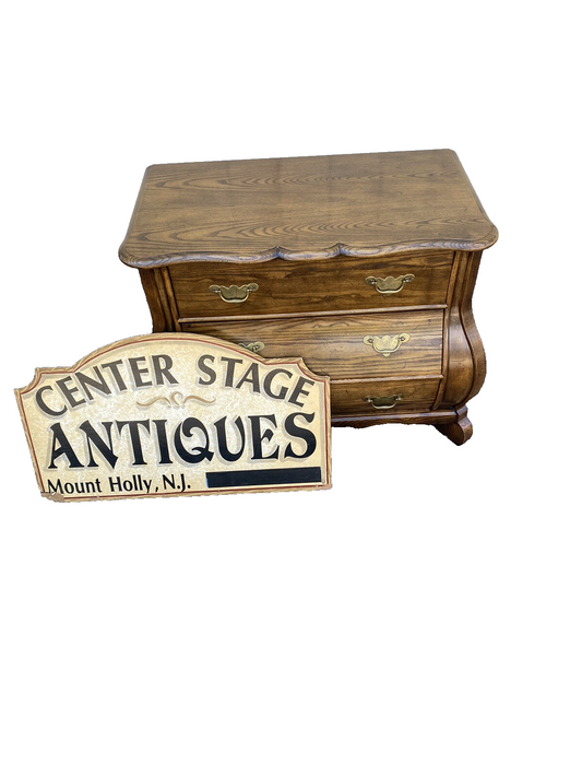 65537 Baker Furniture Oak Chest Nightstand Stand