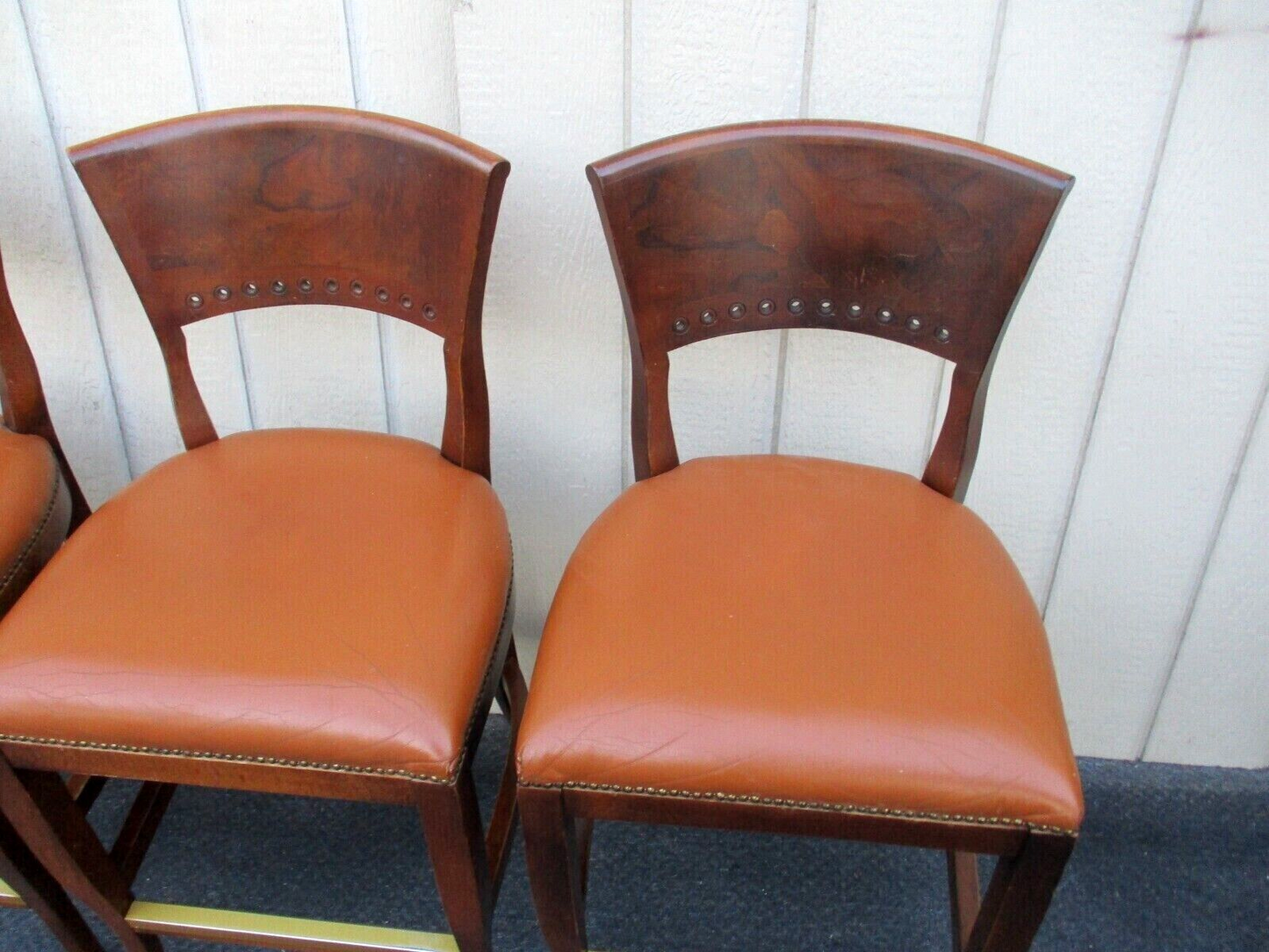 63515   Set of 6 QUALITY Wood Modern  MCM Bar Stools  Accent Chairs