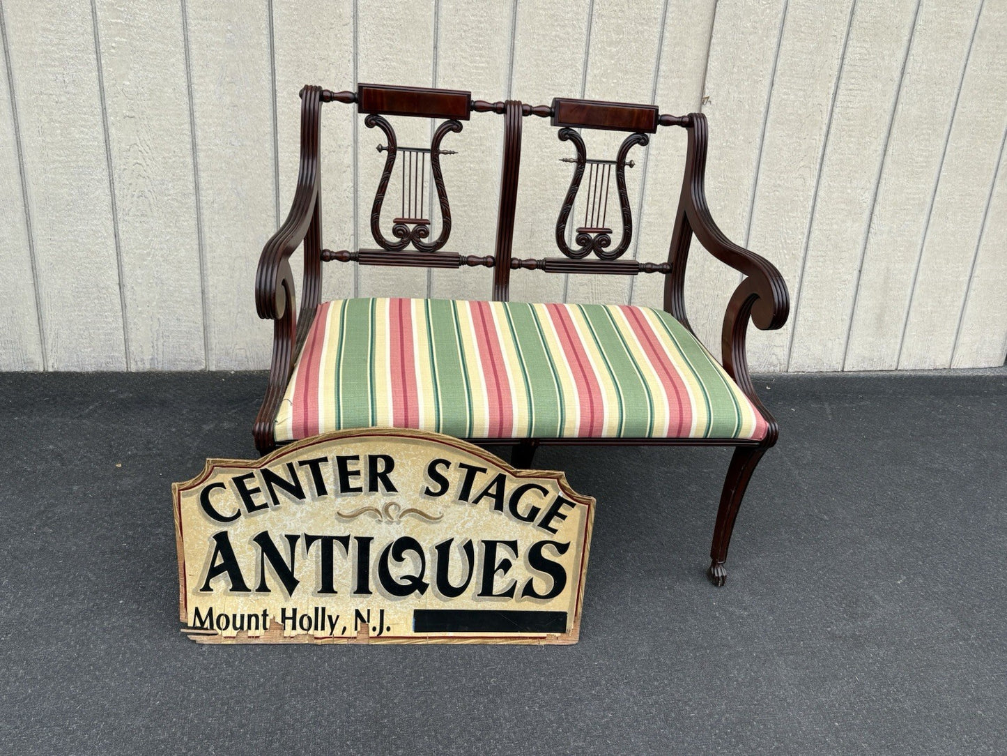 66826  Mahogany Settee Loveseat  Couch Chair