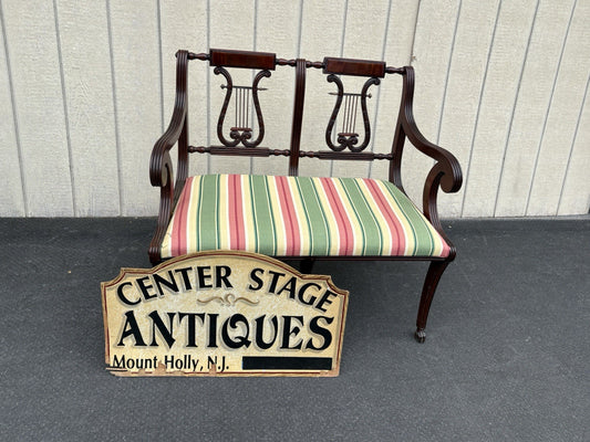 66826  Mahogany Settee Loveseat  Couch Chair