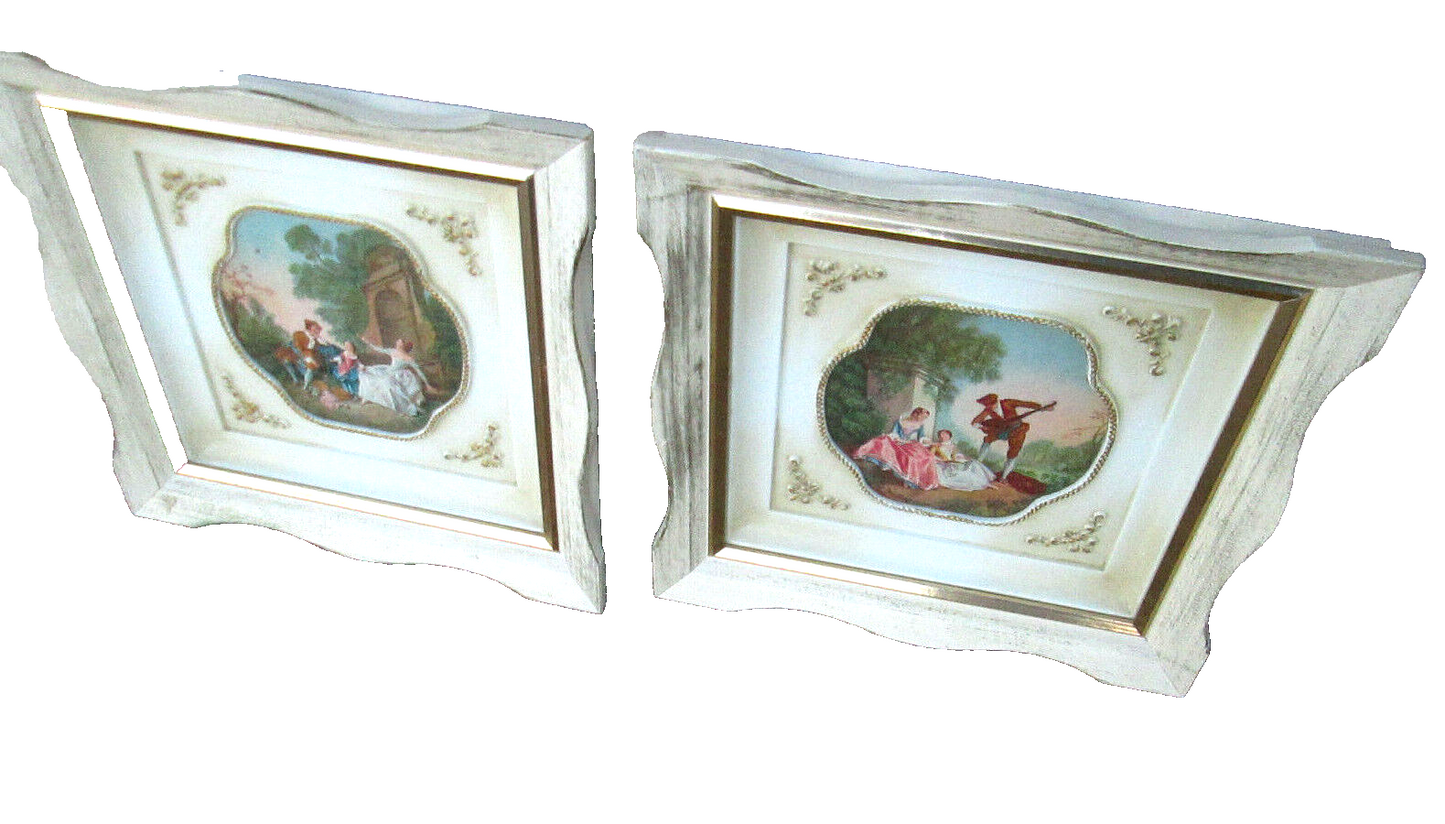 MW :  Pair Mid Century Modern Vintage TURNER Prints In fancy Picture Frames 