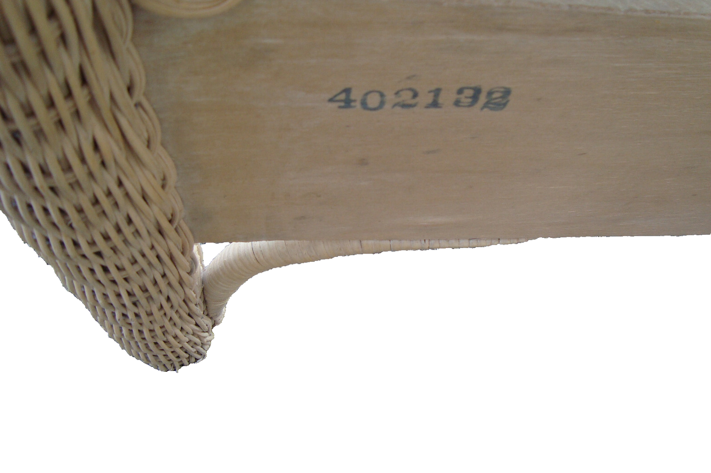 60837 HENRY LINK King Size Wicker Romantic Shabby Headboard Bed