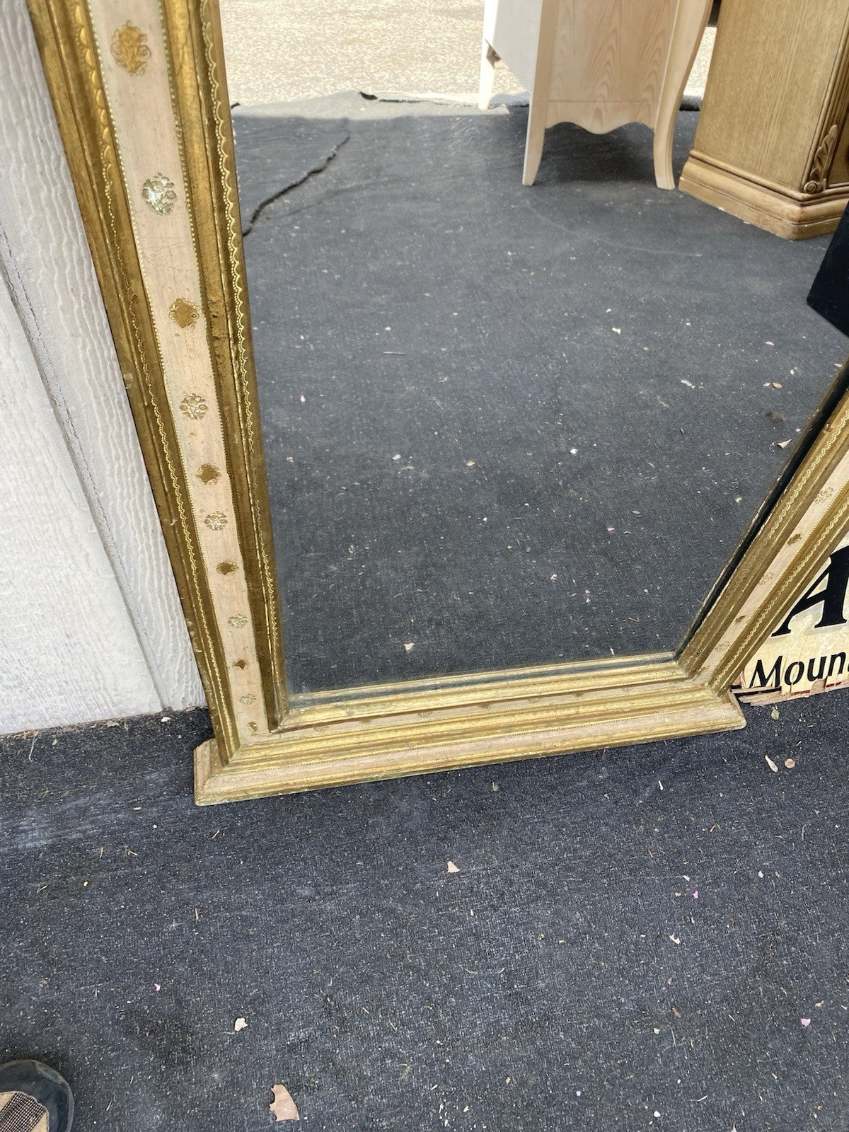 66618 LaBarge Decorator Mirror with French Scene on the top