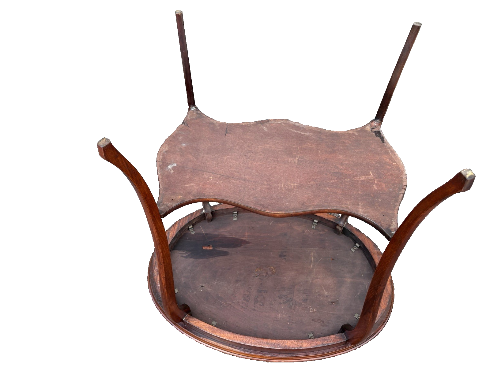 66976 Oval Mother of Pearl Inlaid Lamp Table Stand